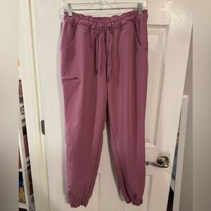 Jaanuu Pink/Purple Scrub Pants Jogger
